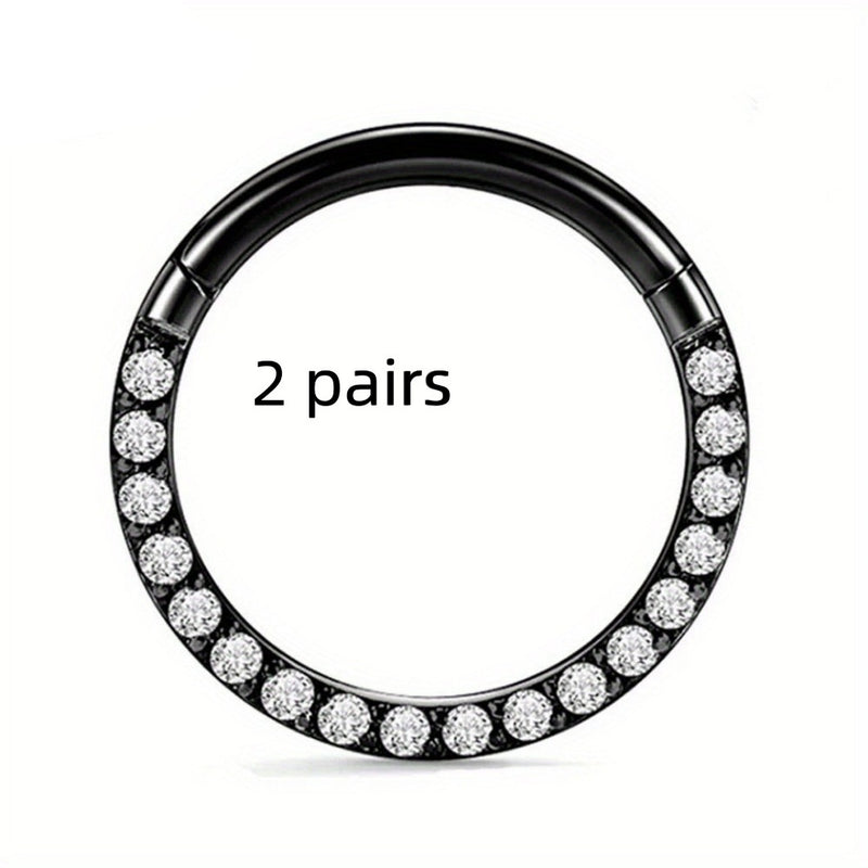 Stainless Steel Nose Ring Diamond Ring