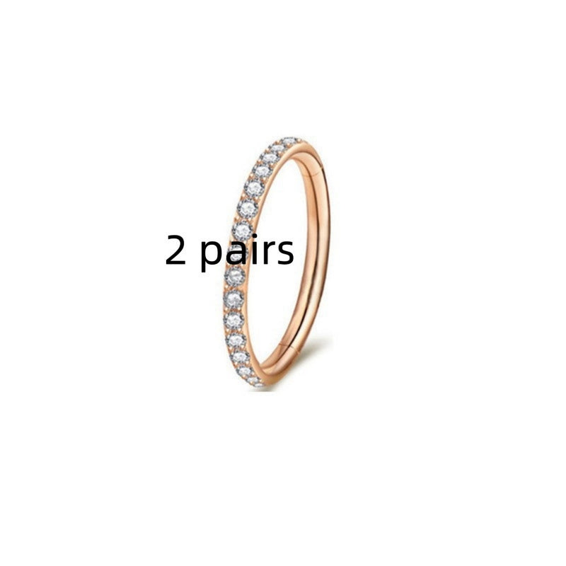 Stainless Steel Nose Ring Diamond Ring