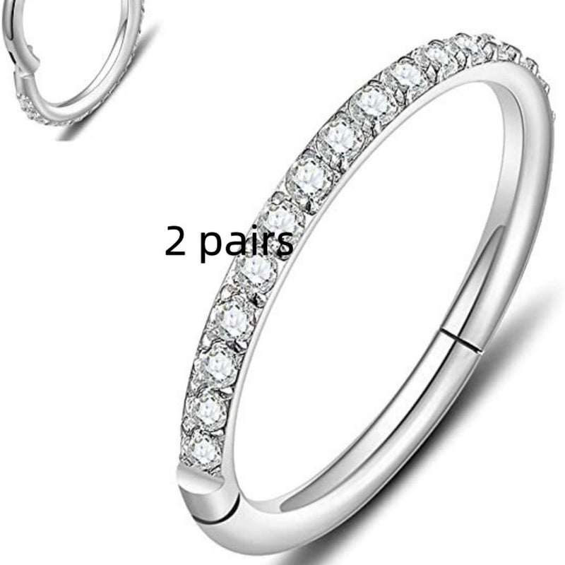 Stainless Steel Nose Ring Diamond Ring