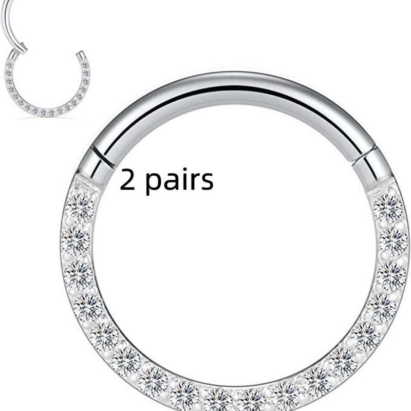Stainless Steel Nose Ring Diamond Ring