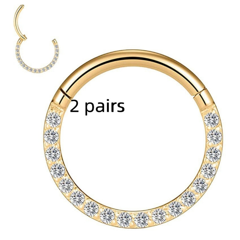 Stainless Steel Nose Ring Diamond Ring